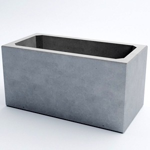 Вазон бетонный уличный «Кадис S» 30x60x30 см