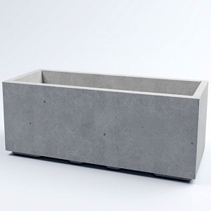 Вазон бетонный уличный «Лиссабон ХL» 40x100x40 см