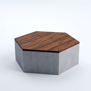 Скамейка бетонная Каскад №1 32x78 см