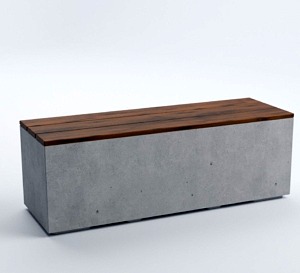 Скамейка бетонная Лиссабон 2XL 42x120x40 см