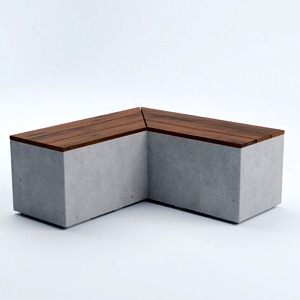 Скамейка бетонная Лиссабон А2XL 42x100x40 см