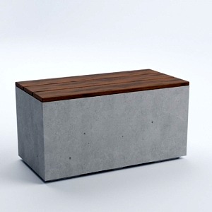 Скамейка бетонная Лиссабон L 42x80x40 см