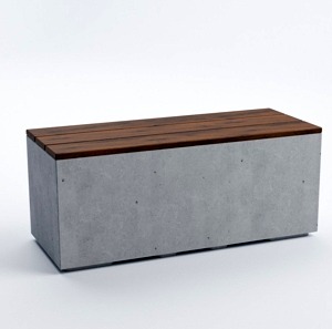 Скамейка бетонная Лиссабон XL 42x100x40 см