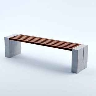 Скамейка бетонная Ронда №1 45x178x45 см