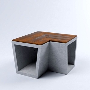 Скамейка бетонная Роттердам Д9 52x75x50 см